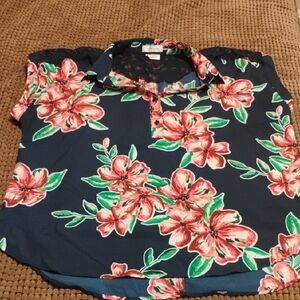 Floral Short Sleeve Blouse